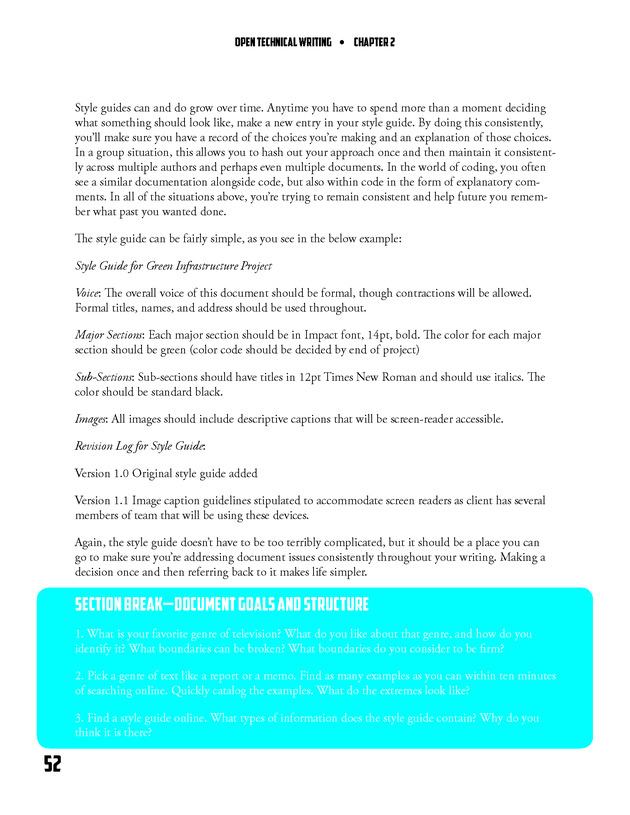 Open Technical Writing - New Page